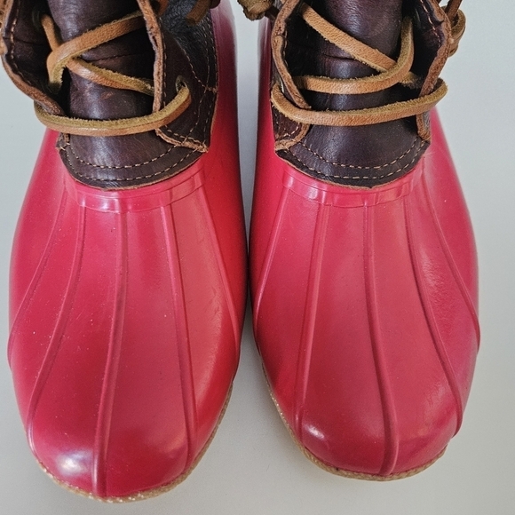 Sperry Womens Red Saltwater Waterproof Rubber Boots Sz 7 Gorpcore - Picture 7 of 10